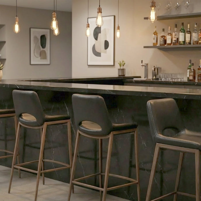 Icona 30" Bar Stool Black Walnut