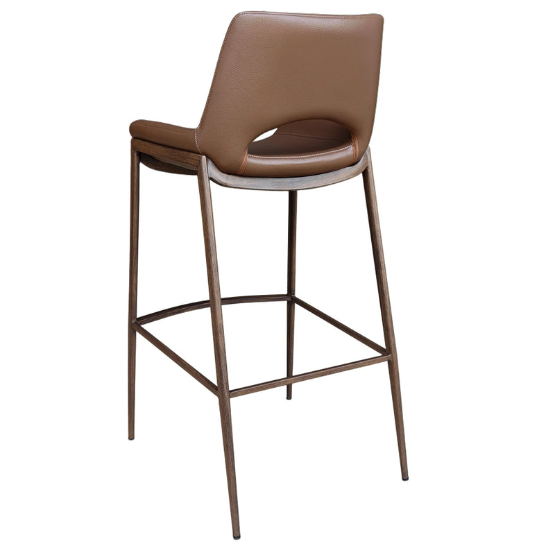 Icona 30" Bar Stool Saddle Walnut