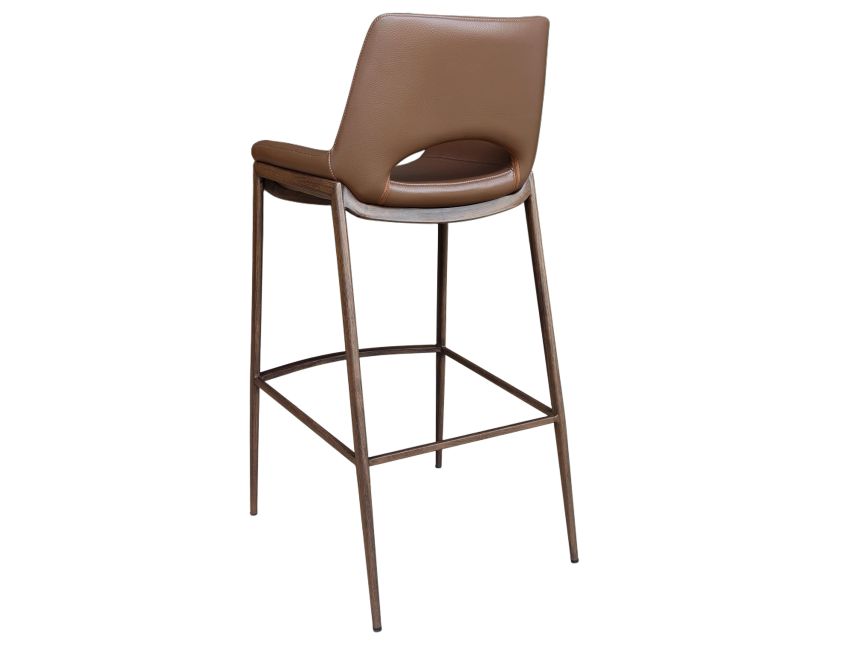 Icona 30" Bar Stool in Saddle and Walnut