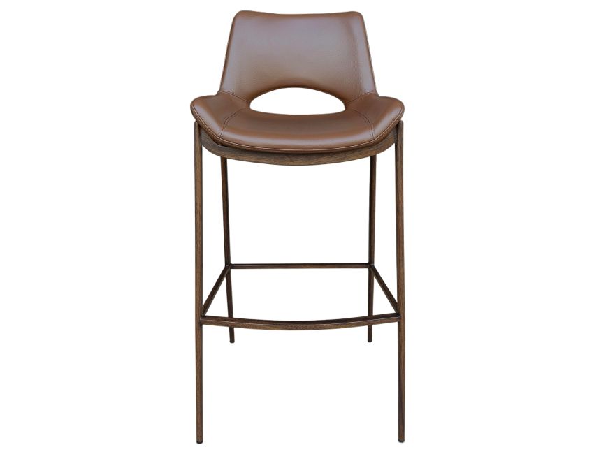 Icona 30" Bar Stool in Saddle and Walnut