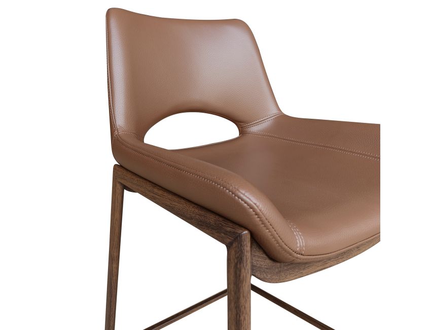 Icona 30" Bar Stool in Saddle and Walnut