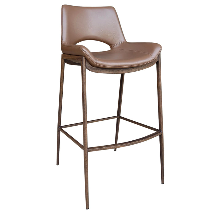 Icona 30" Bar Stool Saddle Walnut