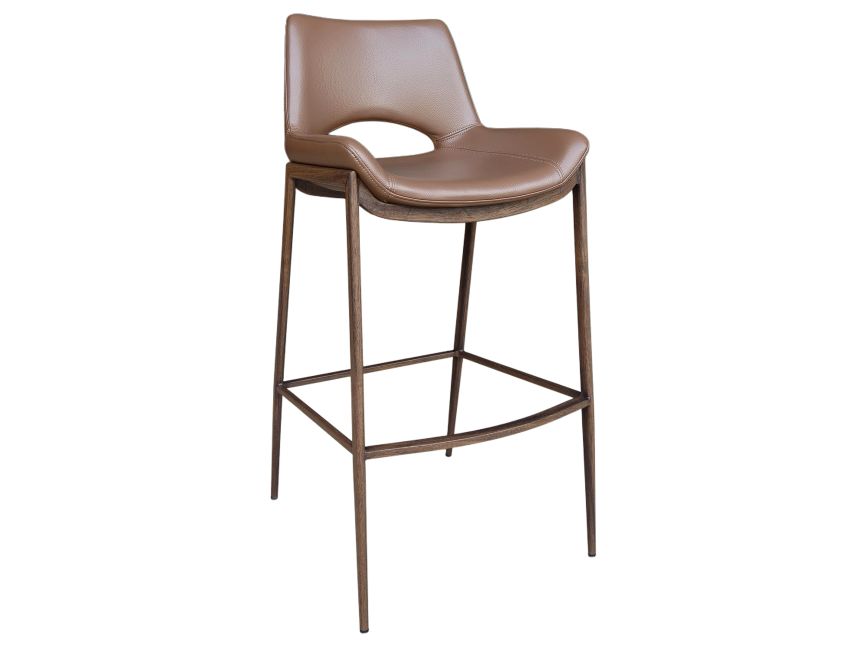 Icona 30" Bar Stool in Saddle and Walnut