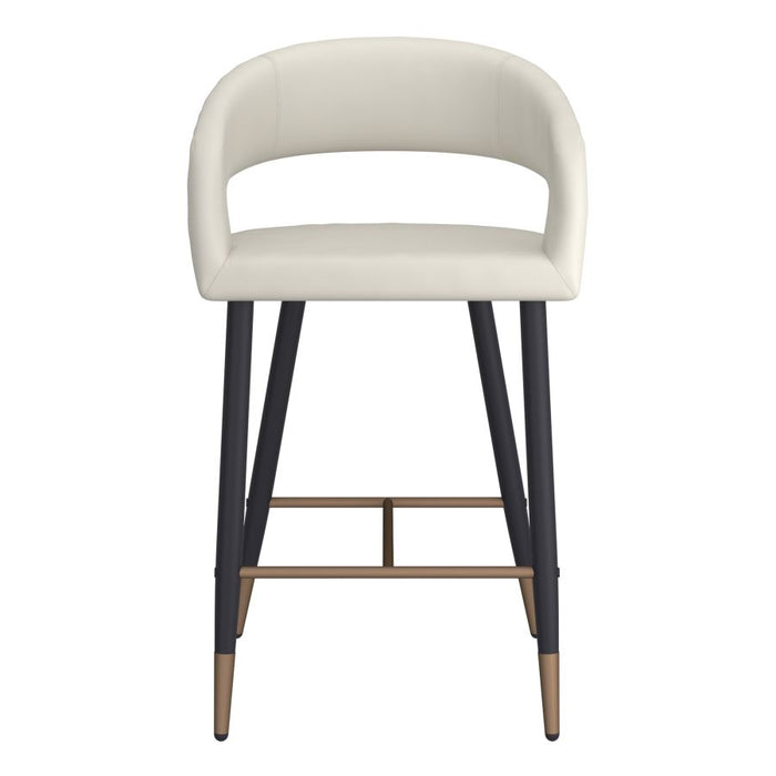 Crimson 26" Counter Stool, set of 2, in Beige and Black
