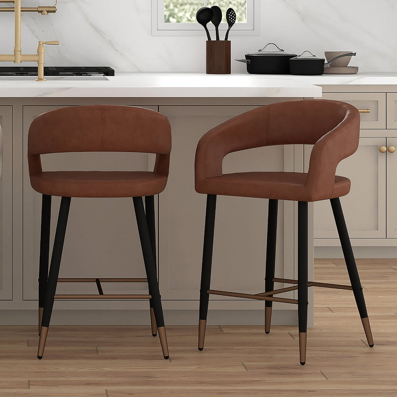 Crimson 26'' Counter stool , set of 2, in Saddle
