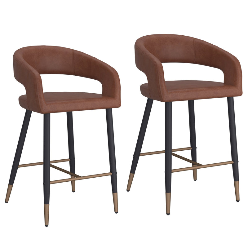 Crimson 26'' Counter stool , set of 2, in Saddle