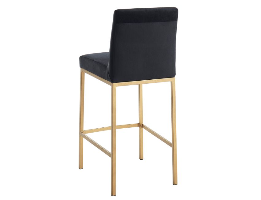 Diego 26" Counter Stool Black/Aged Gold (Set of 2)