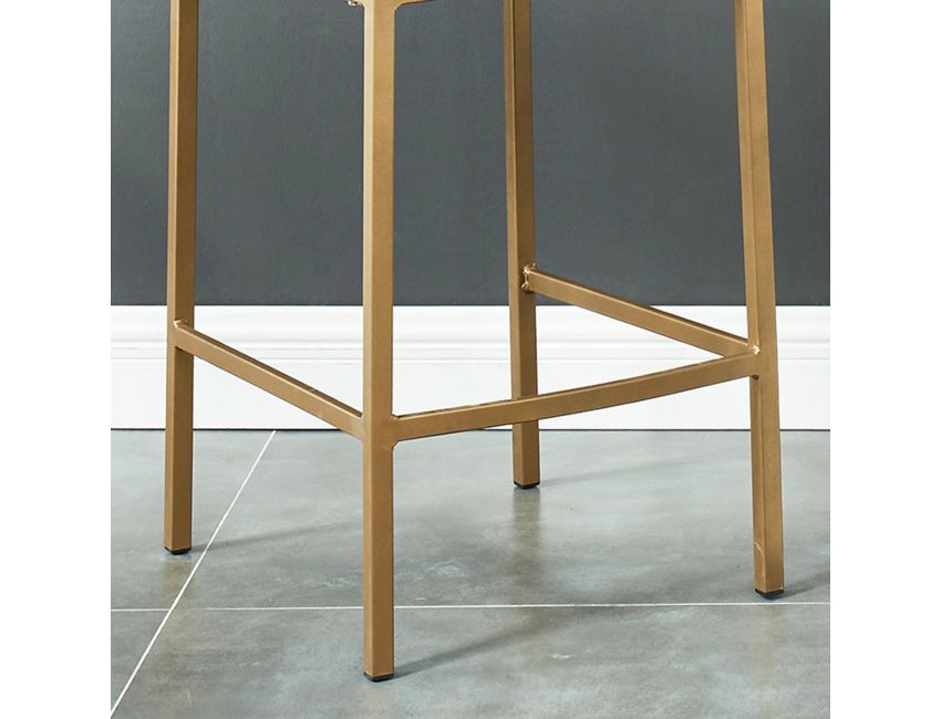 Diego 26" Counter Stool Black/Aged Gold (Set of 2)
