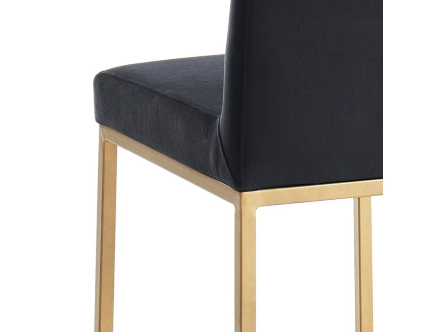 Diego 26" Counter Stool Black/Aged Gold (Set of 2)