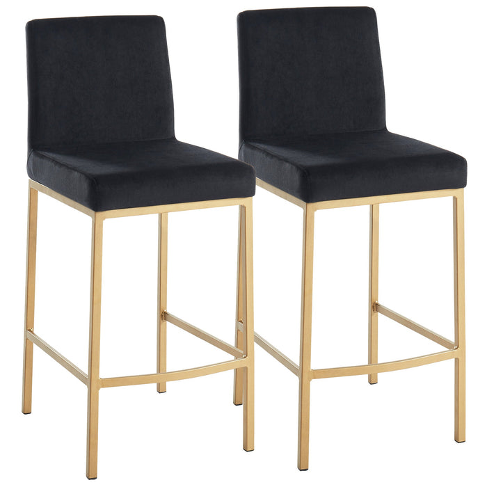 Diego 26" Counter Stool Black/Aged Gold