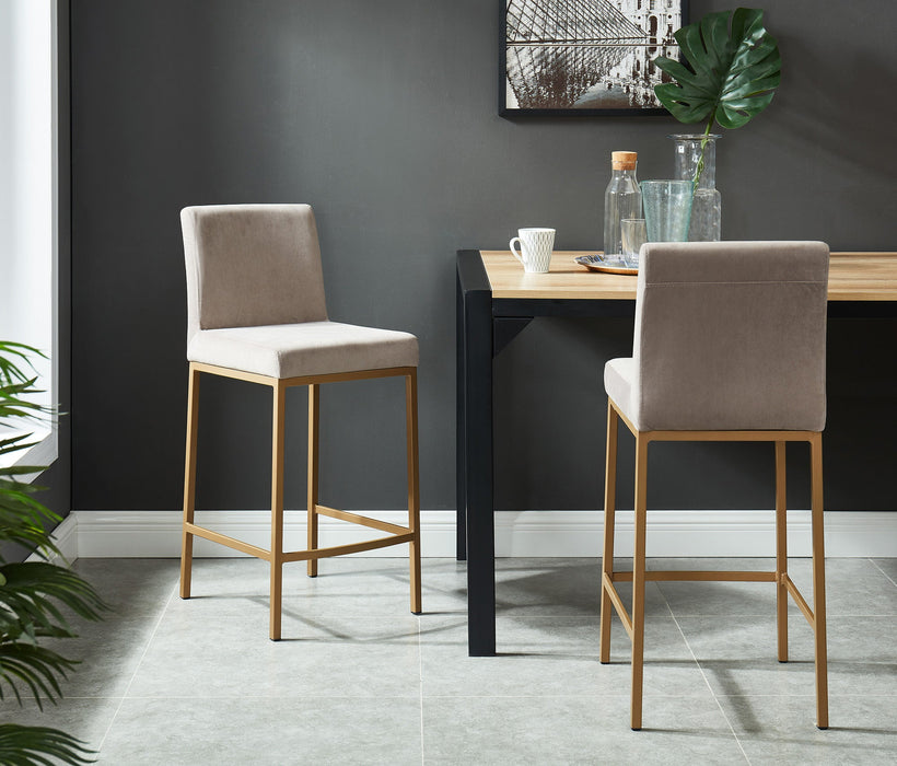Diego 26" Counter Stool Grey/Aged Gold