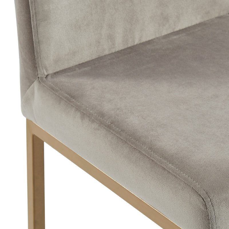 Diego 26" Counter Stool Grey/Aged Gold (Set of 2)