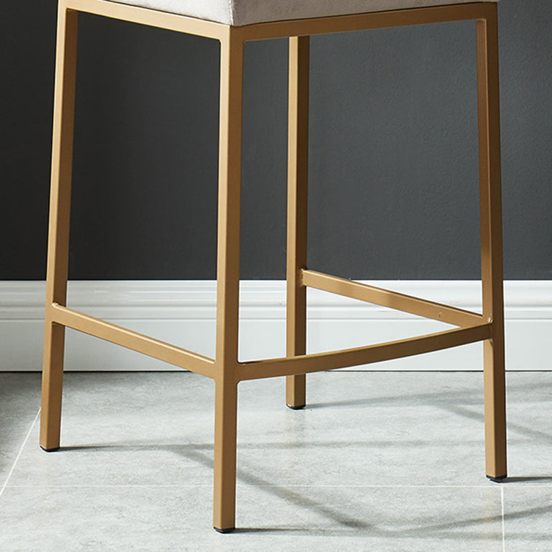 Diego 26" Counter Stool Grey/Aged Gold (Set of 2)