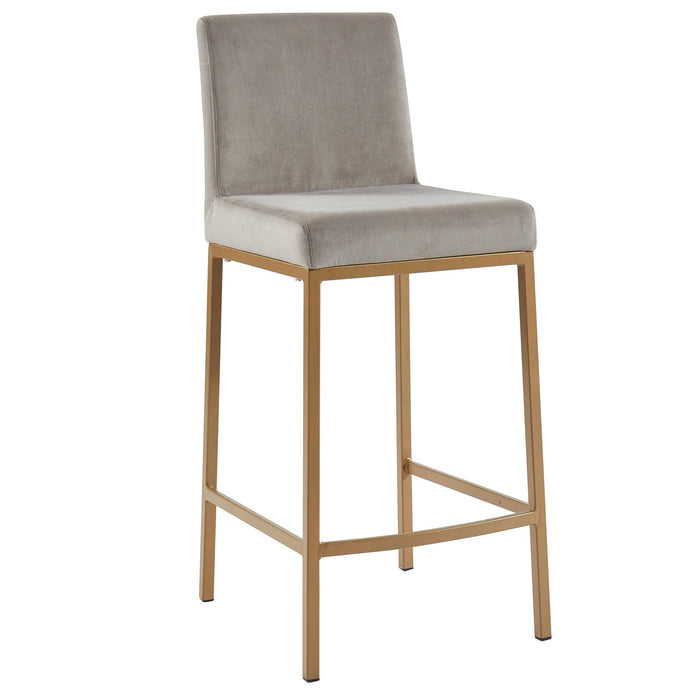 Diego 26" Counter Stool Grey/Aged Gold