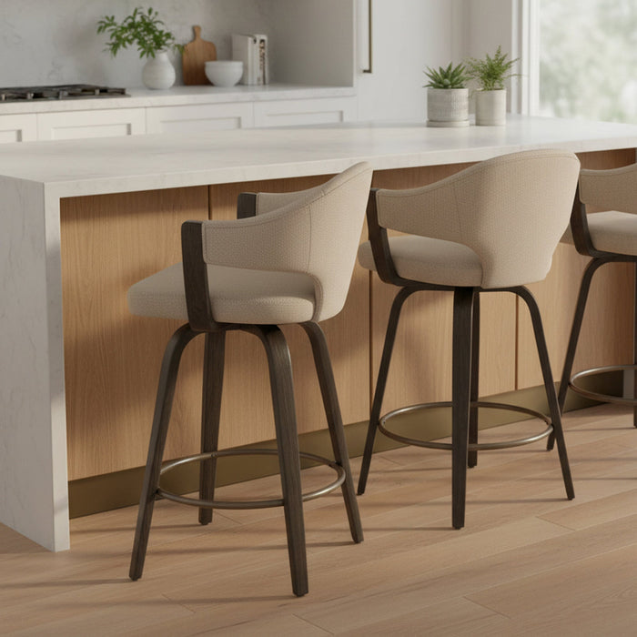 Freya 26'' Counter Stool Toffee Walnut