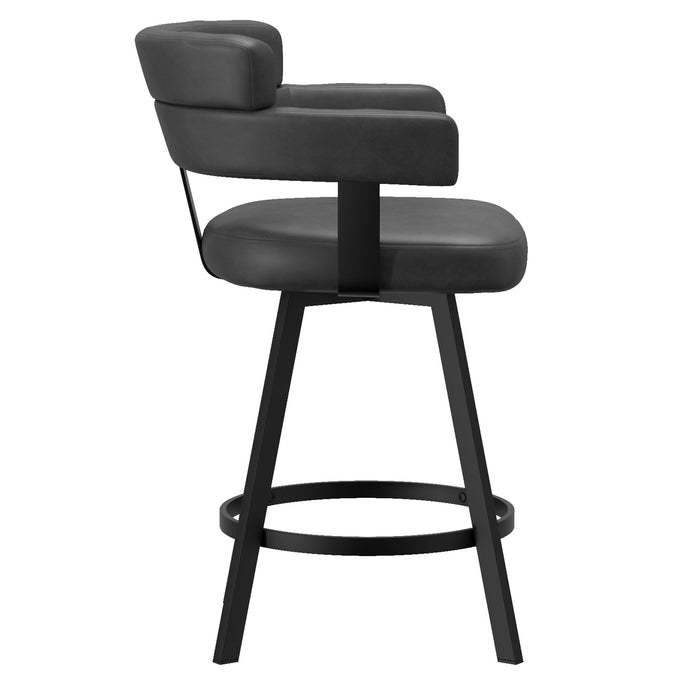 Oberon 26" Counter Stool Charcoal Set 0f 2