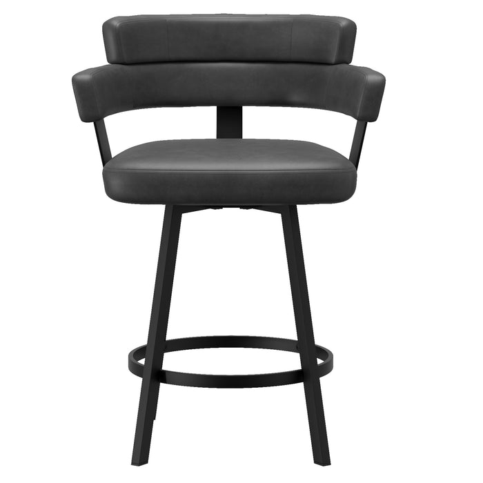 Oberon 26" Counter Stool Charcoal Set 0f 2