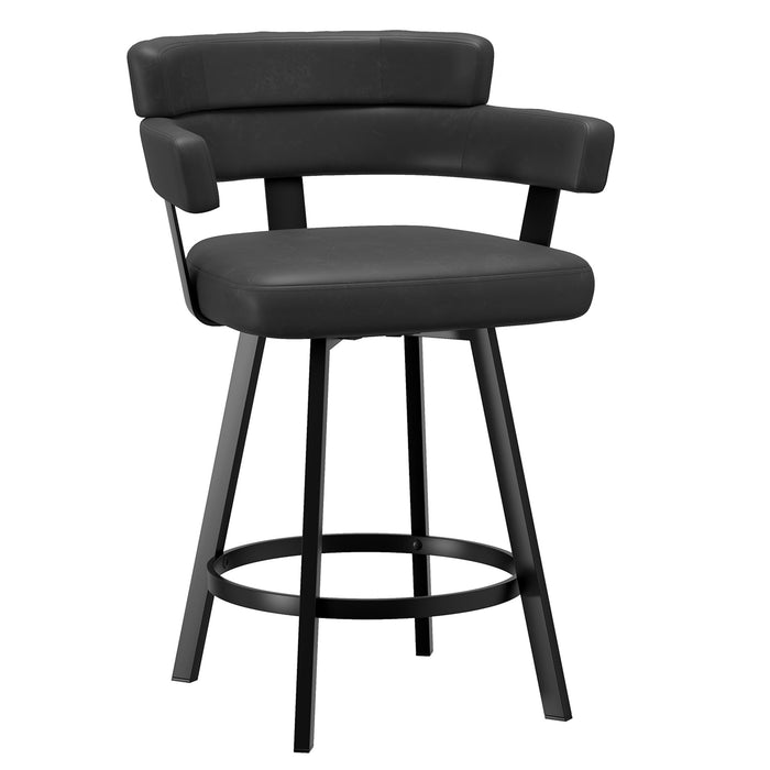 Oberon 26" Counter Stool Charcoal Set 0f 2