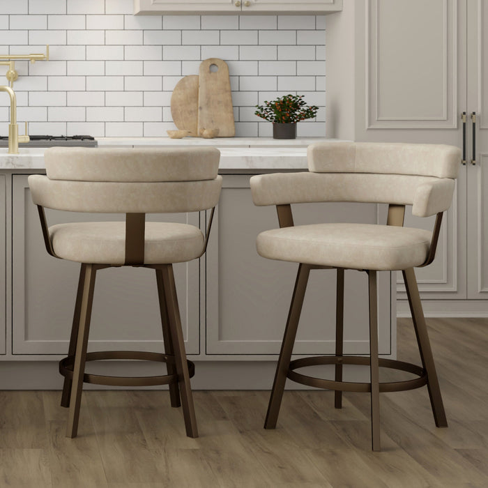 Oberon 26" Counter Stool Ivory Set of 2