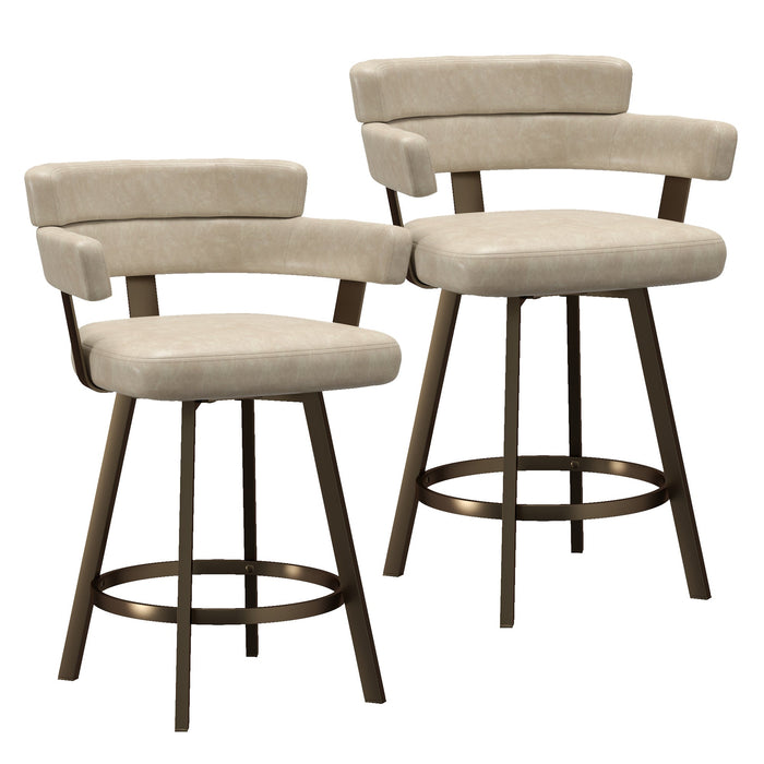 Oberon 26" Counter Stool Ivory Set of 2