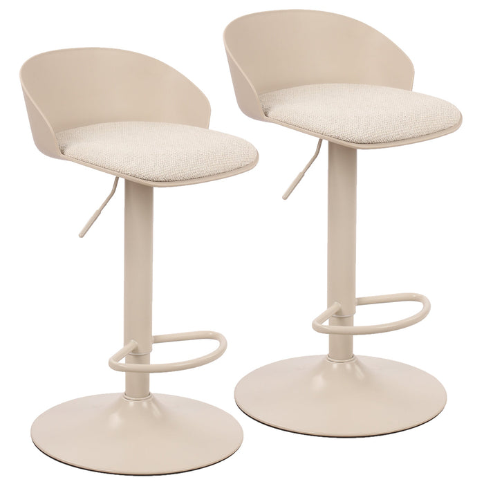 Mabel Air Lift Stool Beige Set of 2