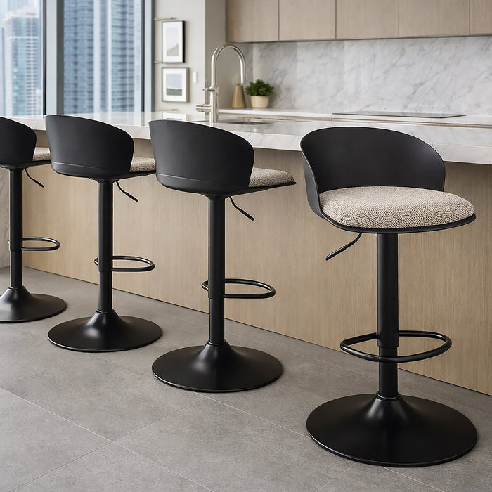 Mabel Air Lift Stool Black Set of 2