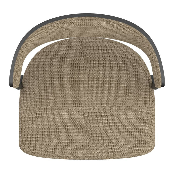 Kazan Adjustable Air-Lift Stool, Set of 2 in Dark Beige Performance Fabric & Black Metal