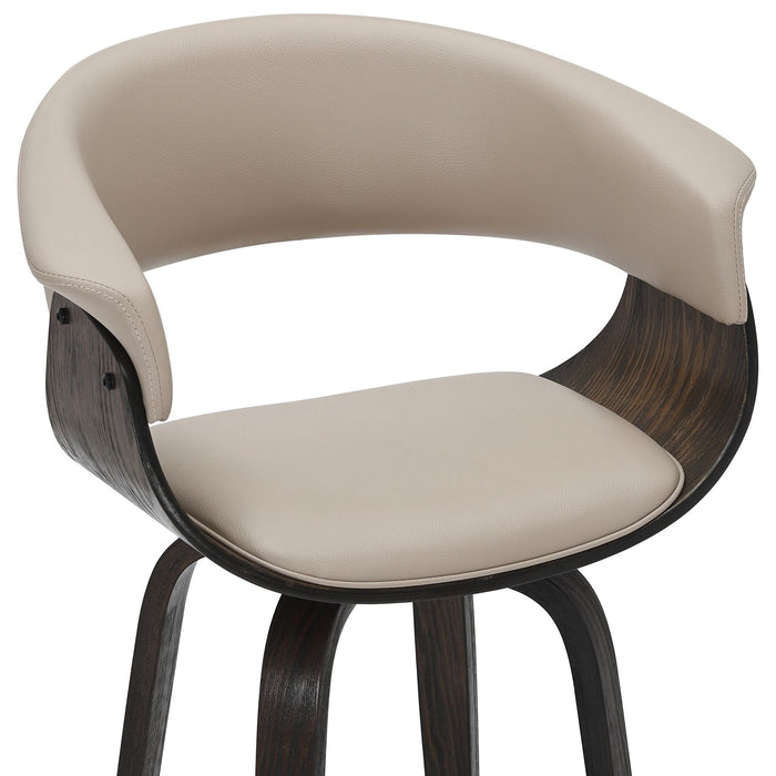 Holt 26" Counter Stool with Swivel, Mushroom and Walnut ( set of 2)
