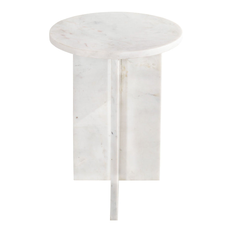 Grace - Marble Accent Table - White