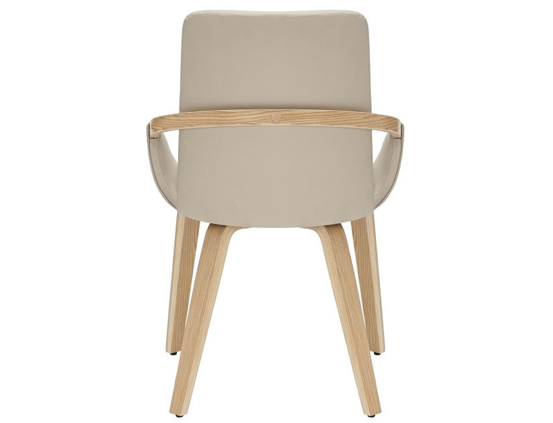 Bellaro and Caspian 7pc Dining Set - Travertine and Cream Table and Sand and Natural Chairs