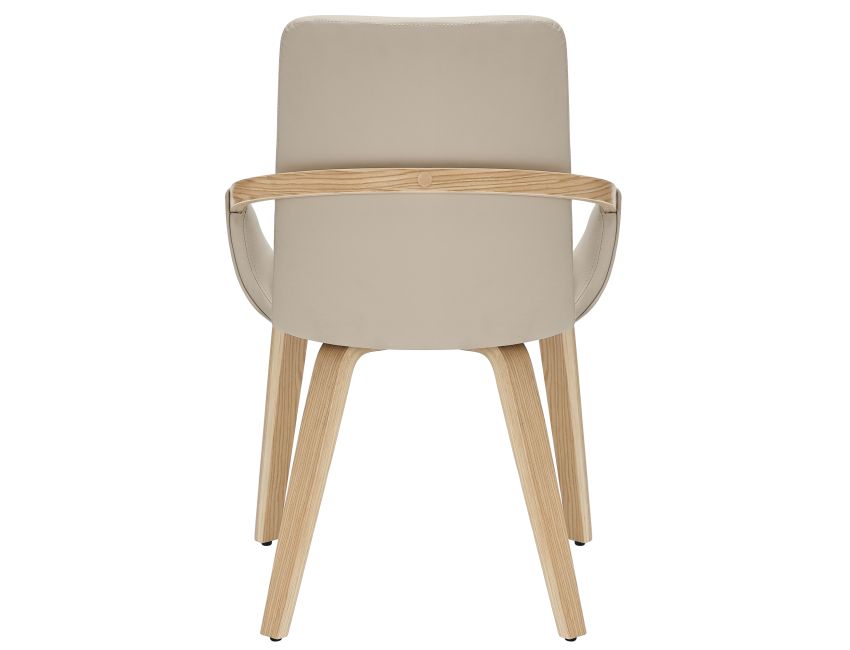 Bellaro and Caspian 7pc Dining Set - Travertine and Cream Table and Sand and Natural Chairs