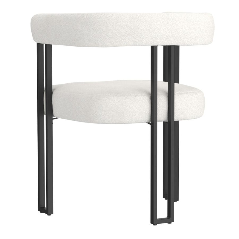 Calisto/Scarlet 5pc Dining Set in White Table with Ivory Chair