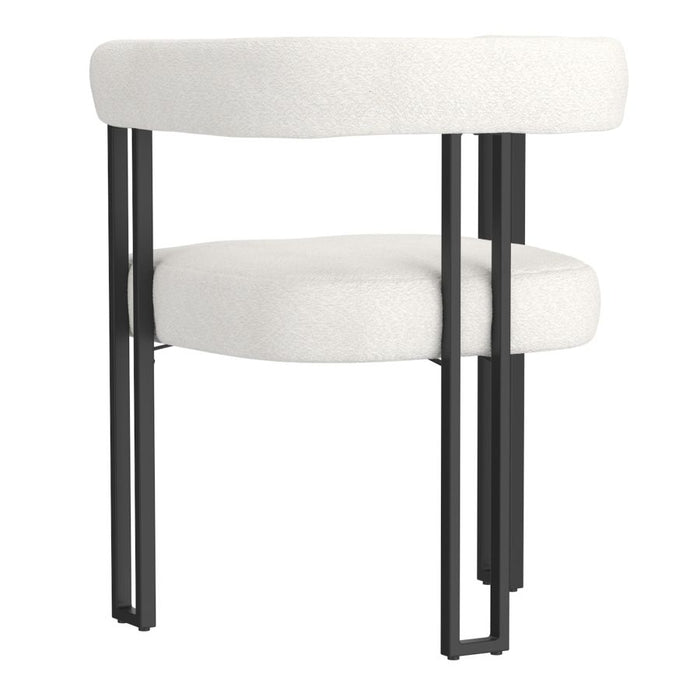 Calisto/Scarlet 5pc Dining Set in White Table with Ivory Chair