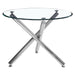 Solara II/Maxim 5pc Dining Set, Chrome/Black - Furniture Depot