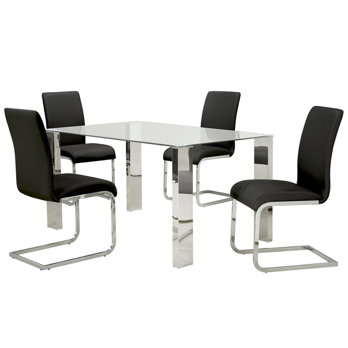 Frankfurt Maxim Bk 5pc Dining Set