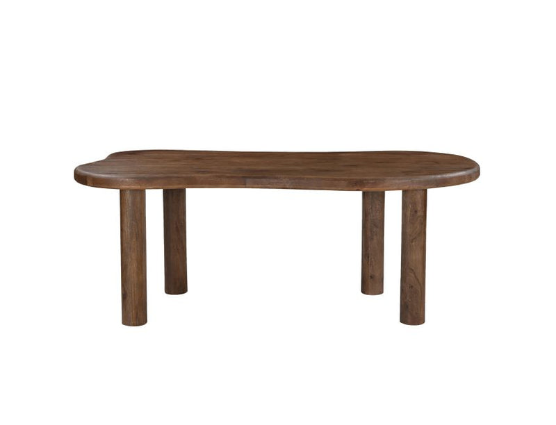Zaloa and Auggie 9pc Dining Set - Walnut Table and Black Chairs