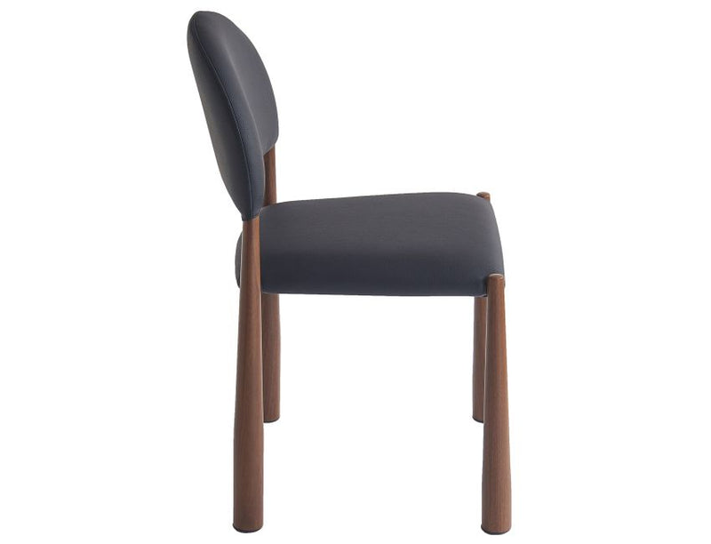 Zaloa and Auggie 9pc Dining Set - Walnut Table and Black Chairs