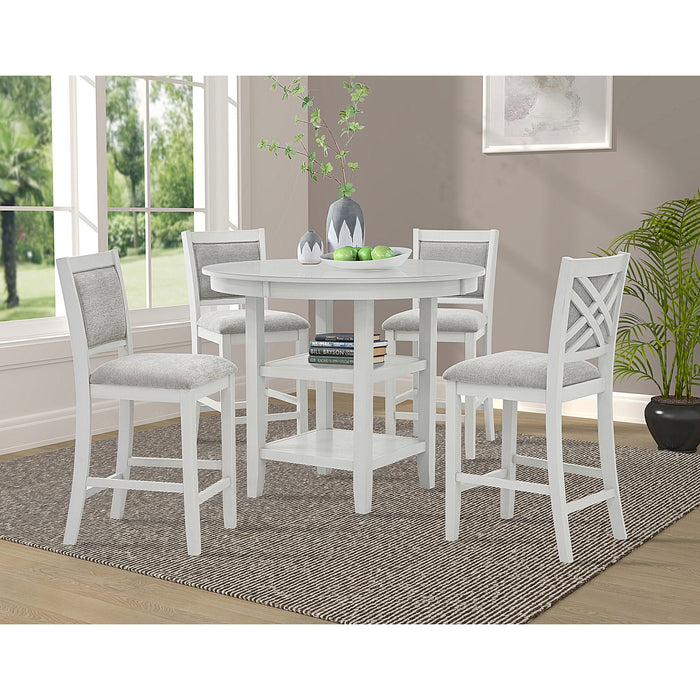 Samuel 5pc Pub Set Whitewash