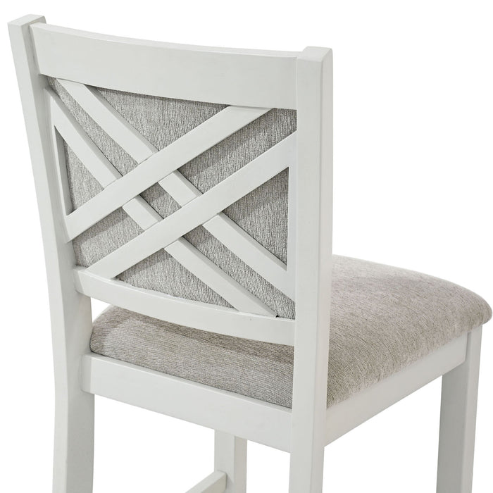 Samuel 5pc Pub Set Whitewash