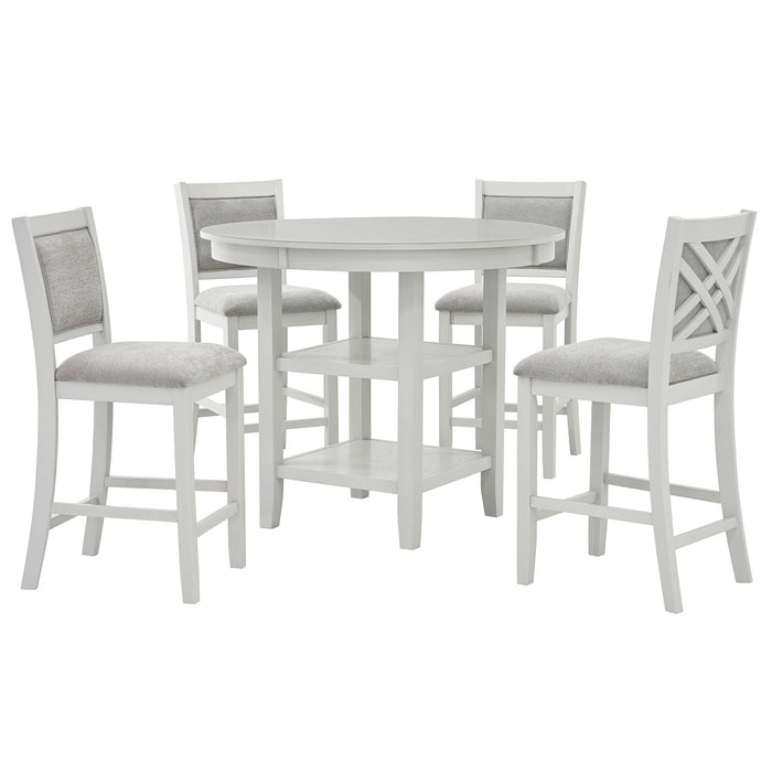 Samuel 5pc Pub Set Whitewash