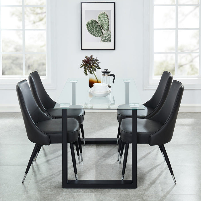 Franco Bk Silvano Gy 5pc Dining Set