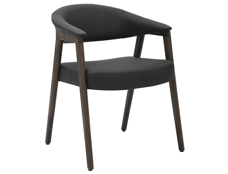 Advik and Bexley 7pc Dining Set - Mocha Table and Black and Dark Walnut Chairs