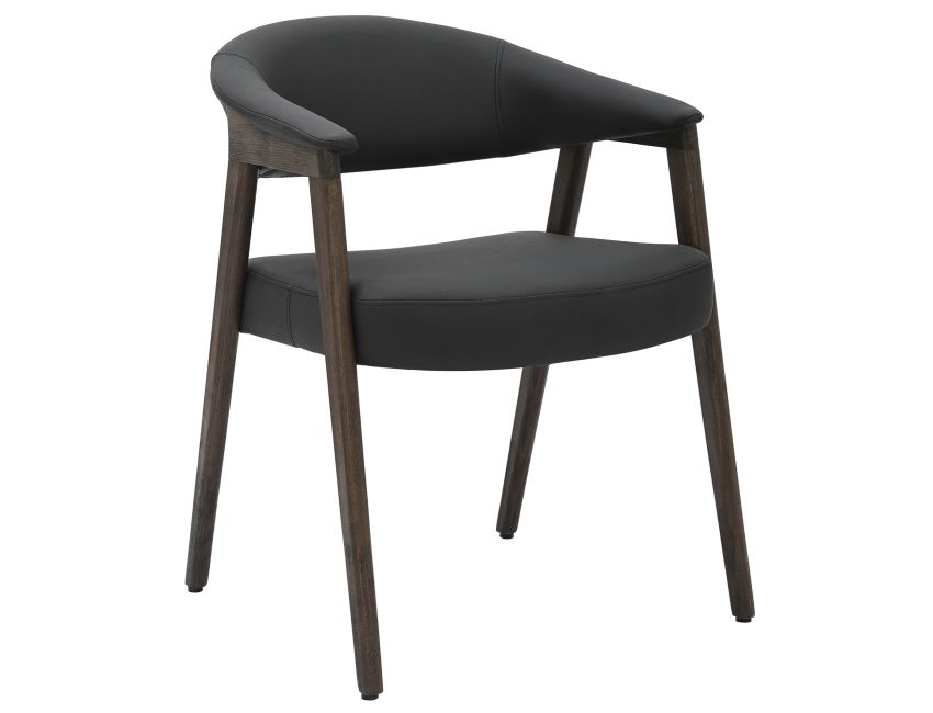Advik and Bexley 7pc Dining Set - Mocha Table and Black and Dark Walnut Chairs