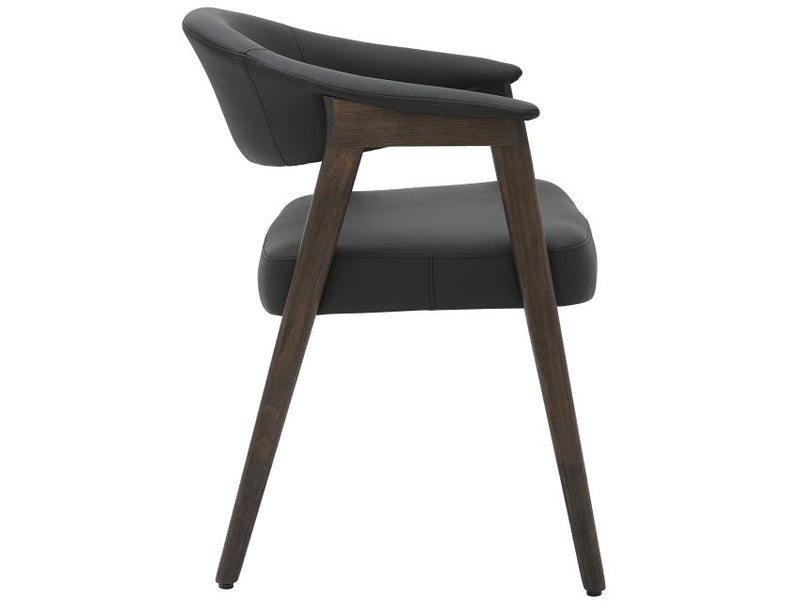 Advik and Bexley 7pc Dining Set - Mocha Table and Black and Dark Walnut Chairs
