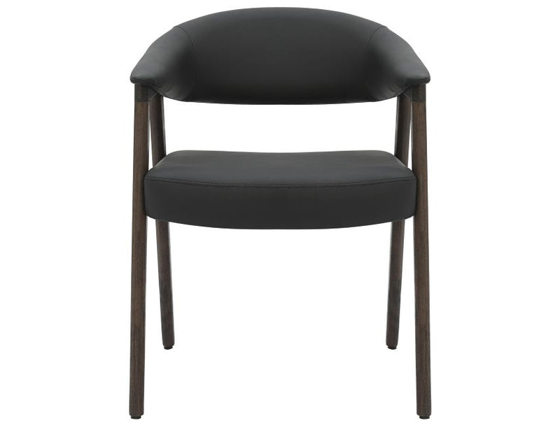 Advik and Bexley 7pc Dining Set - Mocha Table and Black and Dark Walnut Chairs