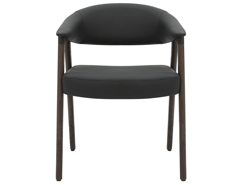 Advik and Bexley 7pc Dining Set - Mocha Table and Black and Dark Walnut Chairs