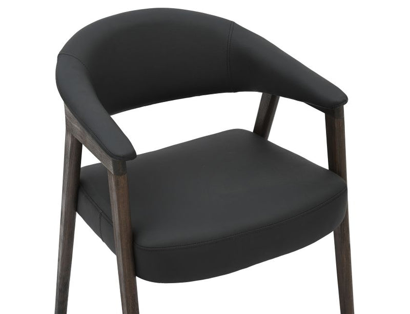 Advik and Bexley 7pc Dining Set - Mocha Table and Black and Dark Walnut Chairs