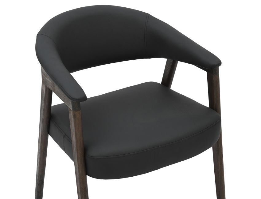 Advik and Bexley 7pc Dining Set - Mocha Table and Black and Dark Walnut Chairs