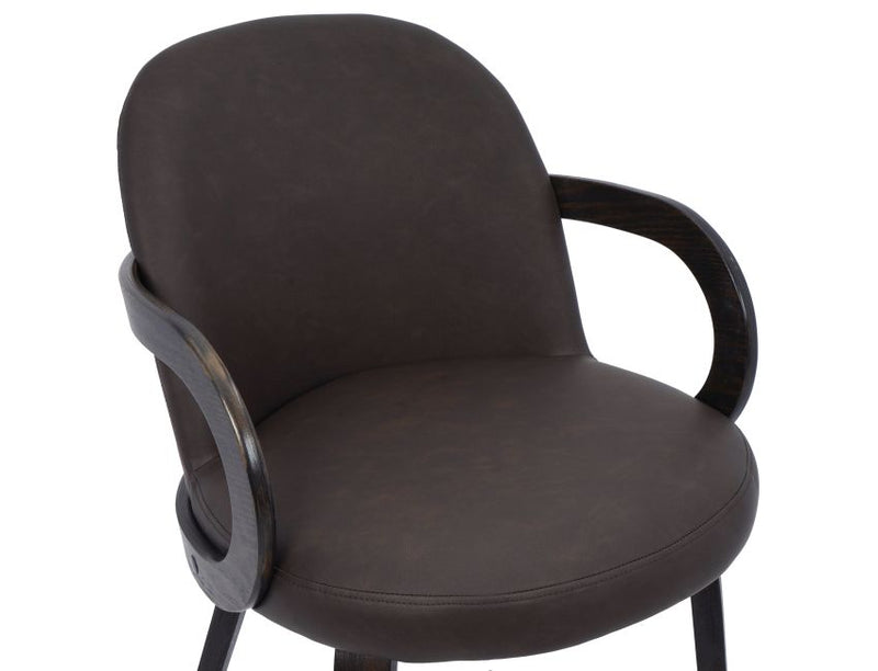 Advik and Celest 7pc Dining Set - Mocha Table and Brown and Dark Walnut Chairs