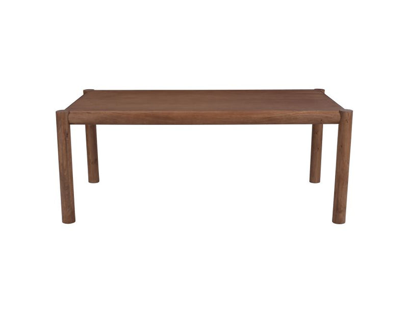 Advik and Caden 7pc Dining Set - Walnut Table and Moss Chairs